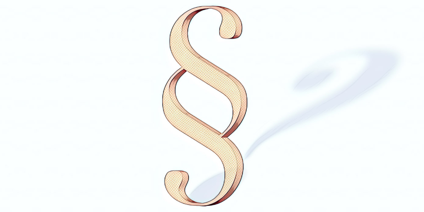 Paragraftegn med skygge